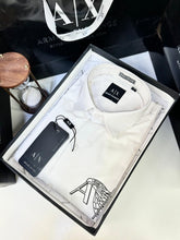ARMANI XCHANGE WHITE PREMIUM SHIRT WITH BRAND BOX PACKING AND CARRY BAG 1473