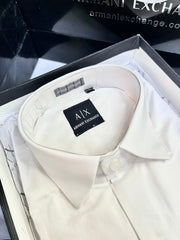 ARMANI XCHANGE WHITE PREMIUM SHIRT WITH BRAND BOX PACKING AND CARRY BAG 1473