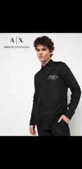 ARMANI EXCHANGE BLACK PREMIUM SHIRT WITH BRAND BOX PACKING AND CARRY BAG 1473