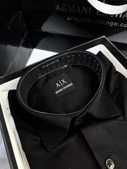 ARMANI EXCHANGE BLACK PREMIUM SHIRT WITH BRAND BOX PACKING AND CARRY BAG 1473