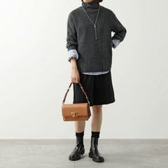 TODS T Timeless Shoulder Bag With OG Box & Dust Bag (Brown 660)