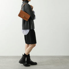 TODS T Timeless Shoulder Bag With OG Box & Dust Bag (Brown 660)