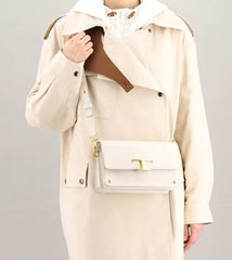 TODS T Timeless Shoulder Bag With OG Box & Dust Bag (White 661)