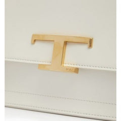 TODS T Timeless Shoulder Bag With OG Box & Dust Bag (White 661)