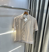 Christian Dior Brown All Over Monogram Print Imported half Shirt