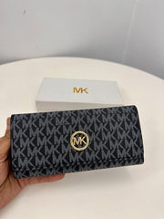 Michael Kors MK Long Wallet With OG Box (Black 781)