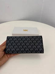 Michael Kors MK Long Wallet With OG Box (Black 781)