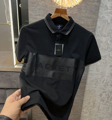 Hacket Aston Martin Black Premium Polo T-Shirt
