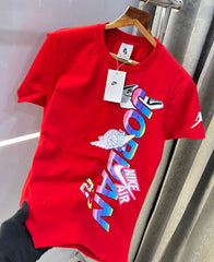 Nike Jordan sneaker print red printed premium t-shirt