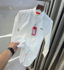 Hugo Boss White Premium Classic Cotton Shirt