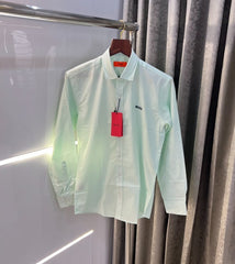 Hugo Boss Aqua Green Premium Classic Cotton Shirt