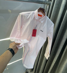 Hugo Boss Pink Premium Classic Cotton Shirt