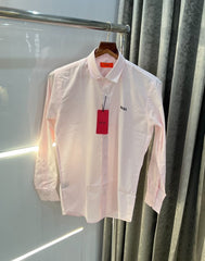 Hugo Boss Pink Premium Classic Cotton Shirt