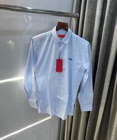 Hugo Boss Sky Blue Premium Classic Cotton Shirt