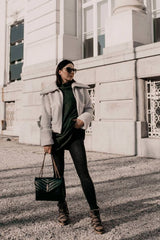 YSL Saint Laurent Loulou Shoulder Bag With OG Magnetic Box & Dust Bag (Black Gold 165)