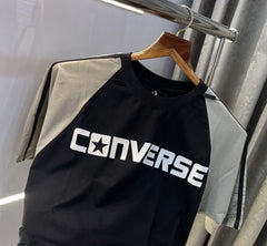 Converse All Star Grey Black Imported Oversized T-Shirt