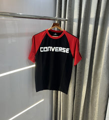 Converse All Star Black Red Imported Oversized T-Shirt
