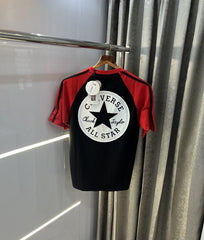 Converse All Star Black Red Imported Oversized T-Shirt