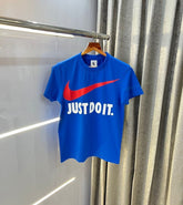 Nike Converse Blue Just Do It Logo Print Premium T-Shirt