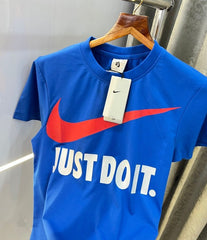Nike Converse Blue Just Do It Logo Print Premium T-Shirt