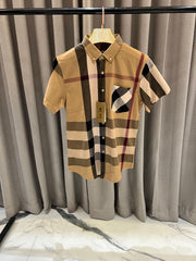 Burberry Turkish Half Sleeves Shirt Brown