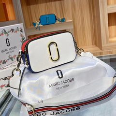MARC JACOBS Snapshot Crossbody Bag With 2 Belts OG Box & Dust Bag (White - 151)