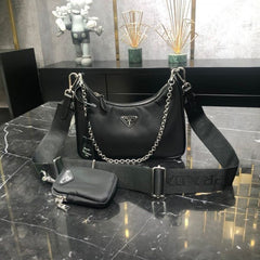 Prada Re-Edition Nylon Black With OG Box & Dust Bag (Black-3006)