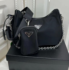 Prada Re-Edition Nylon Black With OG Box & Dust Bag (Black-3006)