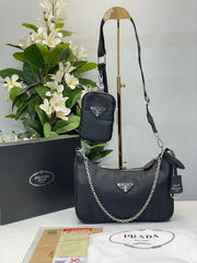 Prada Re-Edition Nylon Black With OG Box & Dust Bag (Black-3006)