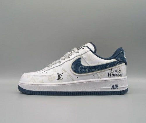 LOUIS VUITTON X NIKE AIR FORCE 1 DENIM BLUE Lebrougesind