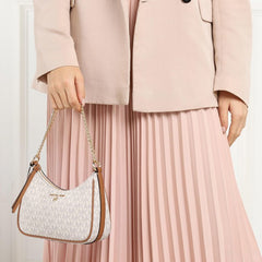 Michael Kors MK Jet Set Charm Shoulder Bag With OG Box & Dust Bag (White - 414)