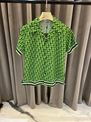 Christian Dior Oblique Black Half Sleeves Shirt