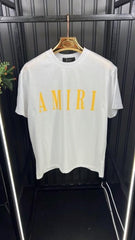 Amiri Drip Logo Side Patch White T-Shirt