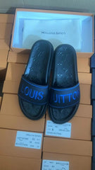Louis Vuitton Premium Mens sandal Black Blue