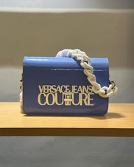 Versace Jeans Counture Structure Sling Bag With OG Box & Dust Bag (AV630 Blue)