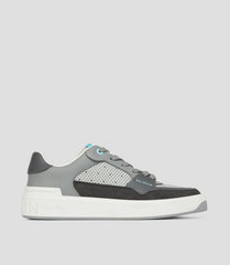 balmain paris b court grey leather sneaker