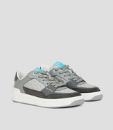balmain paris b court grey leather sneaker