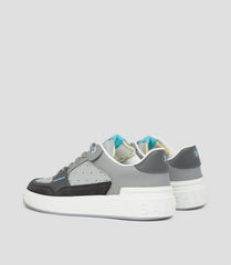 balmain paris b court grey leather sneaker
