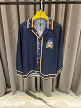 Casablanca Bunny Print Navy Blue Full Sleeves Shirt