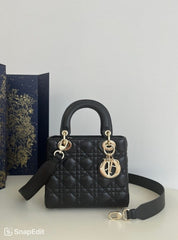 Dior Lad My ABC Gold With OG Box & Dust Bag (Black-733)