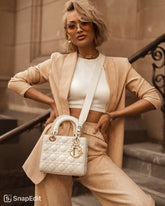 Dior Lady My ABC Gold With OG Box & Dust Bag (White-735)