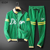 CHRISTIAN DIOR VELVET PARTY WEAR PREMIUM GREEN TRACKSUIT