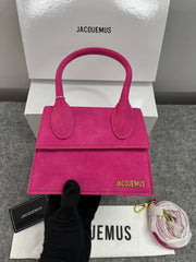 Jacquemus Chiquito Pink Suede With Sling Strap OG Box & Dust Bag (6829-1 Frosted Pink Plum)