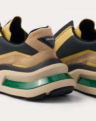 Prada System brushed leather sneakers with bike fabric and suede elements fixed