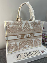 Christian Dior Book Tote With Embroidery OG Box & Dust Bag & Scarf (Greek_Design-M929_41Cm)