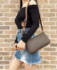 Michael Kors MK Jet Set Crossbody With Tech Accessories Coin Pouch & Ear Pod With Dust Bag & OG Box (Coffee-Brown-M7021)