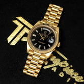 Rolex Oyster perpetual Day Date Automatic Gold-Black Diamond