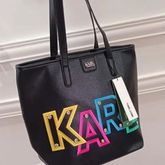 Karl Lagerfeld Signature Tote Para Mujer Original With Dust Bag