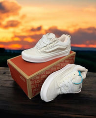 Vans knu skool cream White