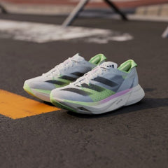 Adidas Adizero Boston 12 Aurora White Zero Metallic Green Spark Fixed